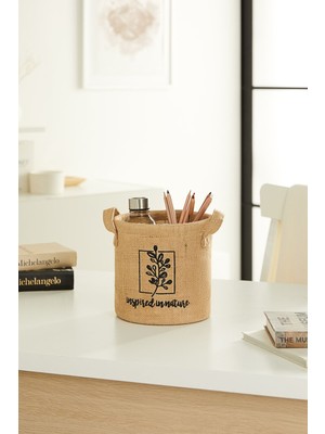 Jüt Dolap Içi Çamaşır Çocuk Odası Oyuncak Düzenleyici Katlanır Saklama Sepeti Organizer Saksı 20X20