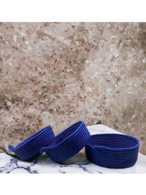 Fiyonklu Çok Amaçlı 3lü Sepet, Jüt Ip Örme Sepet, Dekoratif Sepet Set,