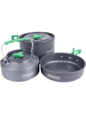 Orcamp Pişirme Seti 3'lü Hafif ve Taşınabilir Kamp Tencere Seti Kolay Kullanım için