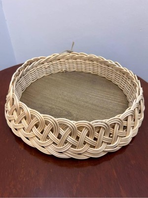 Hasır Rattan Bambu El Yapımı Kapaksız Sepet Çok Amaçlı Sepet Saklama Kutusu