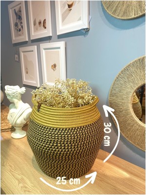 Orpheus Çok Amaçlı Hasır Görünümlü Jüt Dekoratif Sepet