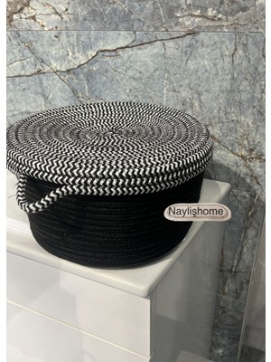 25X15 Makyaj Sepeti Organize Dekoratif Bohem Jüt Hasır Hediyelik Çeyizlik