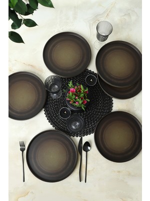 Keramika Vintage Stackable Servis Tabağı 27 cm 6 Adet 21781