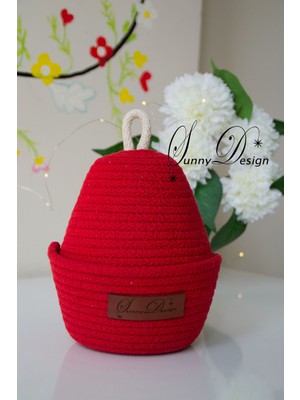 Jüt Hasır Sepet Şekerlik Düzen Dekor