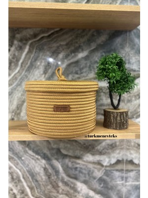 Jüt, Hasır Kapaklı Sepet , El Dokuması, Çok Amaçlı Depolama Mutfak Sepeti, Banyo Sepeti