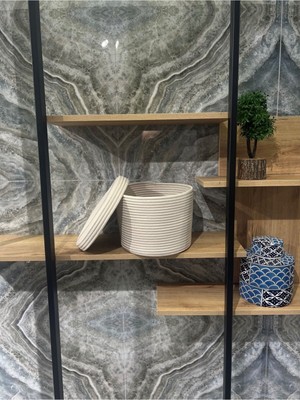 Jüt, Hasır Kapaklı Sepet , El Dokuması, Çok Amaçlı Depolama Mutfak Sepeti, Banyo Sepeti