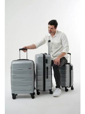 Focux 23  3' Lü Set Kırılmaz Polipropilen Valiz Seyahat Tatil Çeyiz Tekerlekli