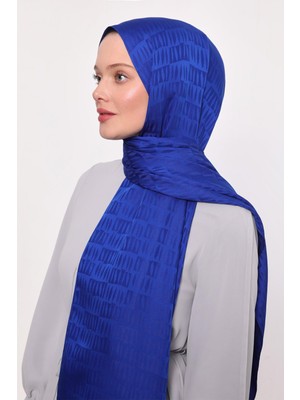 Saks Damla Desen Blue Jakar Şal