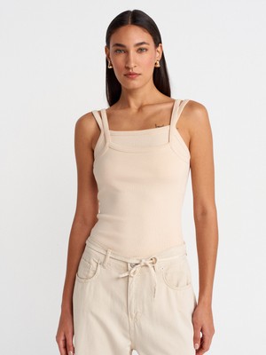 21105 Çift Askılı Atlet-Taş