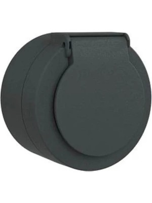 Ovivo Xone Kapaklı Topraklı Priz Antrasit