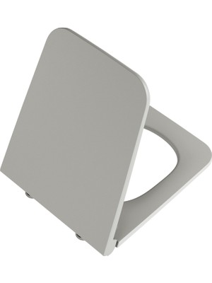 Vitra Equal Ince Klozet Kapağı 119-476R009 , Mat Taş Gri