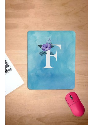 Karmat Dikdörtgen, F Harfi, F Harfi Için Mouse Pad, Bilek Destekli, Konforlu Bilgisayar Faresi Pedi, Laptop Aksesuarı