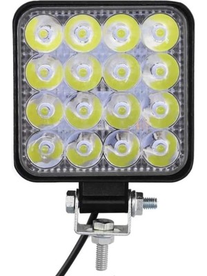 Speeduf 16 LED Kare Off-Road Çalışma Lambası - Iş Makinesi ve Arazi Araçları Için Güçlü Aydınlatma