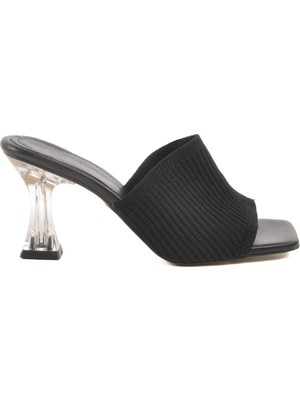 Aspor Siyah Kadın Topuklu Terlik