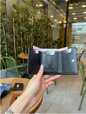 Deriza Ellesse 2193 Hakiki Deri Erkek Cüzdan Siyah