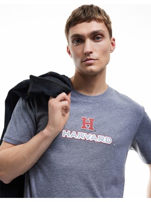 Koton Kısa Kollu Regular Fit Bisiklet Yaka Baskılı Lisanslı Harvard Tişört
