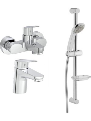 Artema Flow Round Lavabo Banyo Batarya Artema Solo C Sürgülü Krom El Duşu Seti