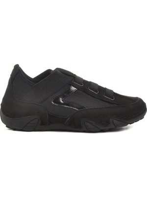 Aspor Siyah Nubuk Hakiki Deri Kadın Casual Ayakkabı