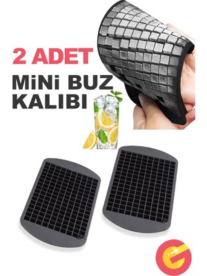 2 Adet 160'LI Mini Küp Buz Kalıbı Silikon Buzluk Mini Buz Küpleri