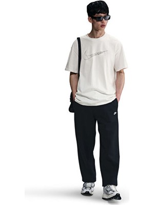 Nike M Nsw Tee Fw Connect Erkek Günlük Tişört HJ0746-030 Krem