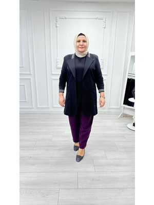 Büyük Beden Krep Kumaş Şalvar Pantolon