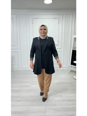 Büyük Beden Krep Kumaş Şalvar Pantolon