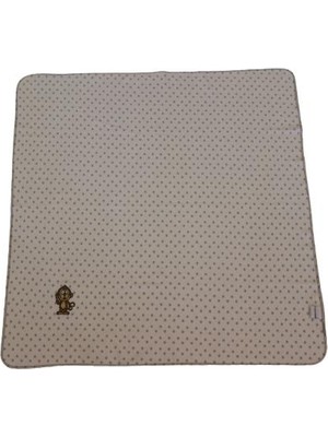 Colorend 90X90 Yıldız Desenli Nakışlı Pamuklu Bebek Kundak Battaniyesi