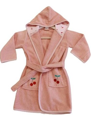 Ender Home Cherry Bebek & Çocuk Kapşonlu Bornoz – %100 Pamuk