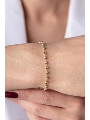 Fiyonk Kuyumculuk 14 Ayar Altın Topçuk Bileklik 2.95 mm