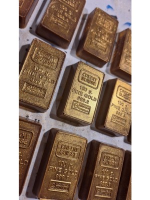 Morpho Effect Group Beyaz Çikolata Dolgulu Külçe Altın Sütlü Hediyelik Çikolata (750 Gr)