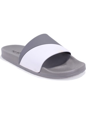 Fly Soft S263071 Gri Beyazı Günlük Ortopedik Erkek Spor Terlik
