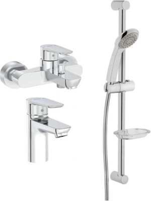 Artema Flow Soft Lavabo Banyo Batarya Artema Solo C Sürgülü Krom El Duşu Seti
