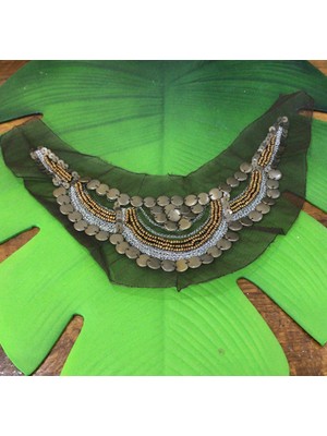 Gönülden Tasarım Etnik Otantik Eskitme Yaka Dikiş Aksesuarı 21 cm