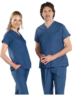 Çizgi Medikal Petrol Mavisi Dr Greys Scrubs (Terikoton/ince Kumaş) T100