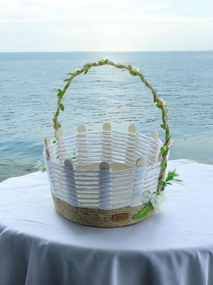 Çok Amaçli Hasır Sepet El Emeği Yeni Nesil Büyük Boy 25CM Modern Dekorasyon Banyo Mutfak Salon