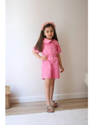 Bayramlık Kız Çocuk Gabardin Tulum