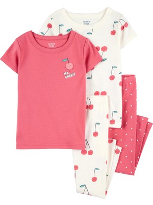 Küçük Kız Çocuk Çocuk Pijama Set 4'lü Paket