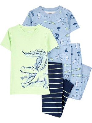 Erkek Çocuk Bebek Pijama Set 4'lü Paket