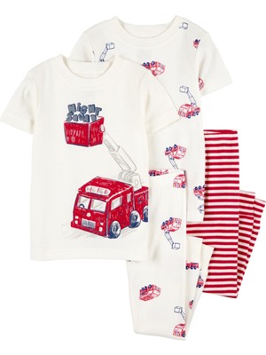 Erkek Çocuk Bebek Pijama Set 4'lü Paket