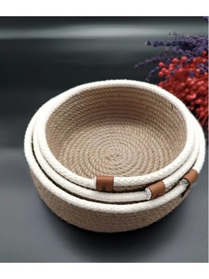 Hasır Üçlü Sepet Banyo Düzenleyicisi Çok Amaçlı Hasır Düzenleyici