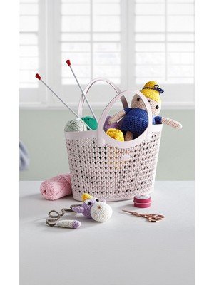 Esnek Plastik Silikon Çok Amaçlı Sepet, Çanta Organizer, 6lt, 30X17X32CM