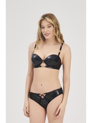 Markano Siyah Sütyen Slip Takım
