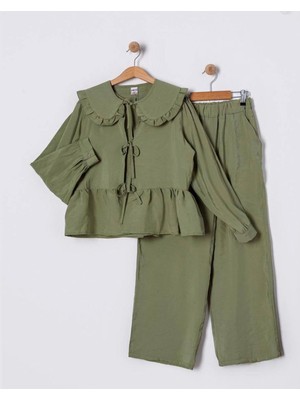 Şal Yakalı 3lü  Kız Çocuk Takım