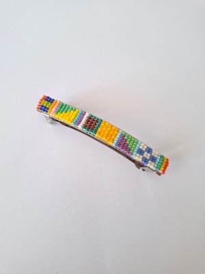 El Yapımı Renkli Boncuk Saç Tokası