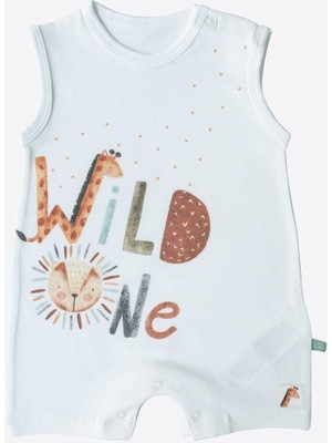 Organik Wild One Şort Tulum Beyaz