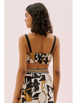 Deseni Askılı Poplin Büstiyer Standart Renk Y2514015_089