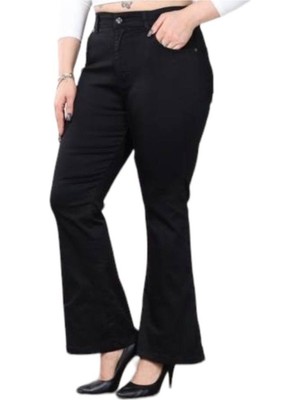 Büyük Beden Kot Ispanyol Paça