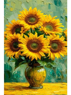 Aden Dekoratif Sarı Çiçek Kanvas Tablo