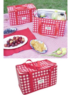 Flora Katlanabilir Termo Çanta, Isı Yalıtımlı Termal Kamp Piknik Çantası Sıcak Soğuk Tutucu 15 Litre