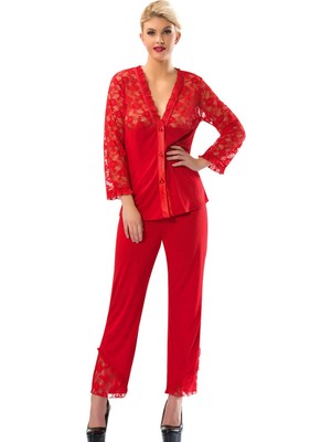 Zariften Kırmızı Penye Pijama Takımı - 157ZARIFTEN